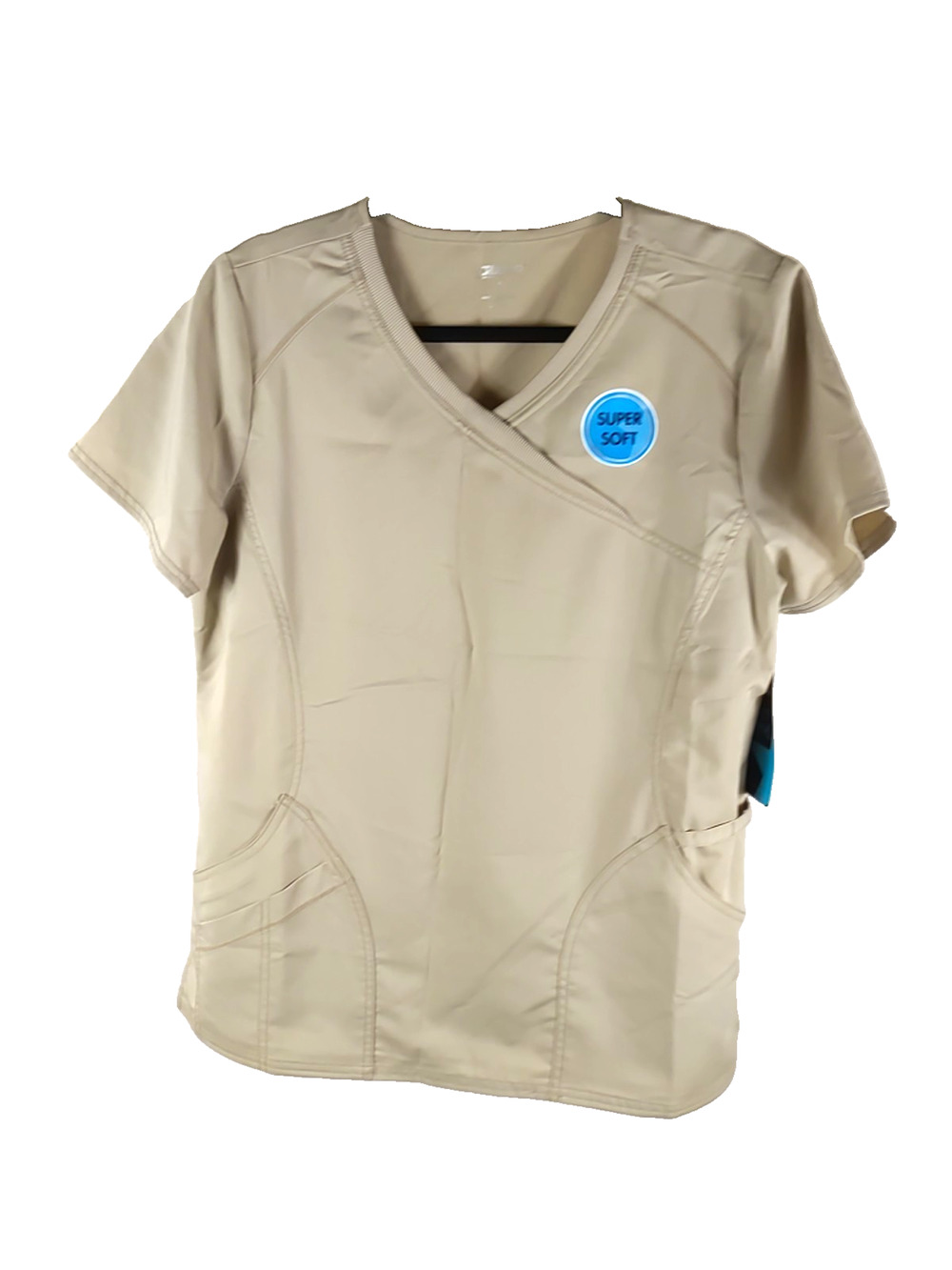 Scrub Star Women's Scrub Top Size Medium Tan Khaki New Medical